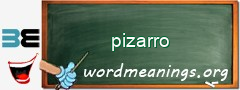 WordMeaning blackboard for pizarro